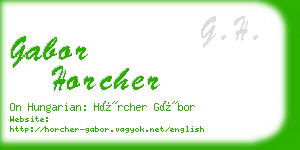 gabor horcher business card